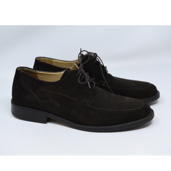 Johnston & Murphy XC4 Brown Suede Lace-Up Casual Oxfords Made in Italy Sz 8.5